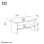 Couchtisch Sichling 12, Farbe: Eiche Braun - Abmessungen: 55 x 120 x 70 cm (H x B x T)