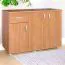 Kommode Kebumen 13, Farbe: Erle - Abmessungen: 84 x 120 x 40 cm (H x B x T)