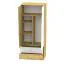 Drehtürenschrank / Kleiderschrank Sirte 01, Farbe: Eiche / Weiß Hochglanz - Abmessungen: 190 x 80 x 50 cm (H x B x T)