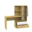 Schreibtisch mit Schrankanbau Sirte 11, Farbe: Eiche / Weiß  matt - Abmessungen: 153 x 150 x 50 cm (H x B x T)