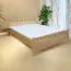 Doppelbett / Gästebett Buche Vollholz massiv natur 108, inkl. Rollrost - Abmessungen 180 x 200 cm