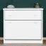 Schuhschrank Kiefer Vollholz massiv weiß lackiert Junco 218 - Abmessungen: 62 x 72 x 30 cm (H x B x T)
