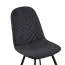 Edler Stuhl Maridi 244, Anthrazit, 89 x 45 x 55 cm, weicher und angenehmer Stoffbezug, Rückenlehne mit dekorativen Parallelnähten, hoher Sitzkomfort