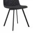 Edler Stuhl Maridi 244, Anthrazit, 89 x 45 x 55 cm, weicher und angenehmer Stoffbezug, Rückenlehne mit dekorativen Parallelnähten, hoher Sitzkomfort