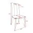 Stuhl Maridi 248, Farbe: Hellgrau - Abmessungen: 97 x 47 x 54 cm (H x B x T)