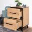 Nachtkommode Altels 22, Farbe: Riviera Eiche / Dunkelbraun - Abmessungen: 68 x 47 x 40 cm (H x B x T)