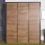 Drehtürenschrank / Kleiderschrank Selun 18, Farbe: Eiche Dunkelbraun / Grau - 197 x 166 x 53 cm (H x B x T)