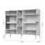 Kommode Asau 13, Farbe: Kaschmir / Eiche dunkel - Abmessungen: 125 x 152 x 42 cm (H x B x T)