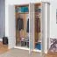 Drehtürenschrank / Kleiderschrank Lotofaga 15, Farbe: Weiß / Walnuss - 227 x 181 x 59 cm (H x B x T)