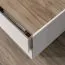 TV-Unterschrank Asau 02, Farbe: Kaschmir / Eiche dunkel - Abmessungen: 56 x 90 x 47 cm (H x B x T)