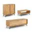 Couchtisch Salleron 10, Wildeiche massiv geölt, Farbe: Natur - Abmessungen: 101 x 60 x 41 cm (B x T x H)
