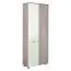 Drehtürenschrank / Kleiderschrank Sabadell 02, Farbe: Eiche / Beige Hochglanz - 209 x 80 x 38 cm (H x B x T)