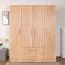 Drehtürenschrank / Kleiderschrank Sidonia 06, Farbe: Eiche Braun - 200 x 164 x 53 cm (H x B x T)