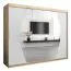 Schiebetürenschrank / Kleiderschrank Alphubel 06 mit Spiegel, Farbe: Eiche Sonoma / Weiß matt - Abmessungen: 200 x 250 x 62 cm ( H x B x T)