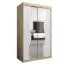 Schiebetürenschrank / Kleiderschrank Robinyera 02 mit Spiegel, Farbe: Eiche Sonoma / Weiß matt - Abmessungen: 200 x 120 x 62 cm ( H x B x T)