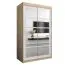 Schiebetürenschrank / Kleiderschrank Aizkorri 02B mit Spiegel, Farbe: Eiche Sonoma / Weiß matt - Abmessungen: 200 x 120 x 62 cm (H x B x T)