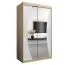 Schiebetürenschrank / Kleiderschrank Combin 02 mit Spiegel, Farbe: Eiche Sonoma / Weiß matt - Abmessungen: 200 x 120 x 62 cm (H x B x T)