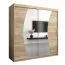 Schiebetürenschrank / Kleiderschrank Combin 05 mit Spiegel, Farbe: Eiche Sonoma - Abmessungen: 200 x 200 x 62 cm (H x B x T)