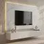 TV-Unterschrank / Hängeschrank | 2 Fächer | schlicht | 180 x 40 x 28 cm | Weiß | 2 Türen | für Wohnzimmer | hochwertig Verarbeitet