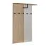 Garderobe mit 5 Hacken | 67 x 20,5 x 102,5 cm | Eiche Cremona / Beige | eine Ablagefläche | modernes Design | für den Vorraum 