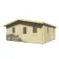 Gartenhaus Hochkar 01 inkl. Fußboden - 40 mm Blockbohlenhaus, Grundfläche: 35,40 m², Satteldach, 6 Fenster mit Doppelverglasung aus Isolierglas
