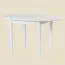 Tisch Kiefer massiv Vollholz Weiß Junco 231B - Abmessung: 130 x 75 cm (B x T)
