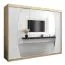 250 cm breiter Kleiderschrank mit 10 Fächern und 3 Türen | Farbe: Sonoma Eiche / Weiß Abbildung