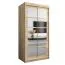 100 cm breiter Kleiderschrank mit 5 Fächern und 2 Türen | Farbe: Sonoma Eiche Abbildung