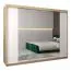 250 cm breiter Kleiderschrank mit 10 Fächern und 3 Türen | Farbe: Sonoma Eiche / Weiß Abbildung