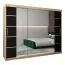 250 cm breiter Kleiderschrank mit 3 Türen | 10 Fächer | Farbe: Sonoma Eiche Abbildung