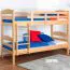 Etagenbett 90 x 200 cm | Massivholz: Buche | Natur Lackiert | umbaubar in zwei Einzelbetten | Premium-Qualität | inkl. Rollroste Abbildung