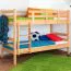 Etagenbett 90 x 200 cm | Massivholz: Buche | Natur Lackiert | umbaubar in zwei Einzelbetten | Premium-Qualität | inkl. Rollroste Abbildung