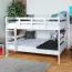 Jugendetagenbett 160 x 190 cm | Massivholz: Buche | Weiß Lackiert | umbaubar in 2 Einzelbetten | Premium-Qualität | inkl. Rollroste Abbildung