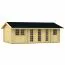 Gartenhaus 3,44 x 7,45 Meter (inkl. Dach) | 3 Fenster | 70 mm Blockbohlen |natur unbehandelt | Satteldach | inkl. Fußboden | aus nordischer Fichte Abbildung