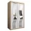 120 cm breiter Kleiderschrank mit 5 Fächern und 2 Türen | Farbe: Sonoma Eiche / Weiß Abbildung
