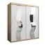 180 cm breiter Kleiderschrank mit 10 Fächern und 2 Türen | Farbe: Sonoma Eiche / Weiß Abbildung