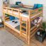 Stockbett 120 x 190 cm | Massivholz: Buche | Natur Lackiert | umbaubar in zwei Einzelbetten | Premium-Qualität | inkl. Rollroste Abbildung