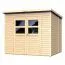 Holz-Gartenhaus 2 x 2,51 Meter (inkl. Dach) | Natur | Pultdach Abbildung