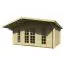 Gartenhaus 3,8 x 5 Meter (inkl. Dach) | Natur | Satteldach | 40 mm Blockbohlen Abbildung