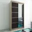 120 cm breiter Kleiderschrank mit 5 Fächern und 2 Türen | Farbe: Sonoma Eiche Abbildung