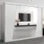 250 cm breiter Kleiderschrank mit 3 Türen | 10 Fächer | Farbe: Weiß Abbildung