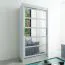 120 cm breiter Kleiderschrank mit 5 Fächern und 2 Türen | Farbe: Weiß Abbildung