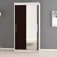 100 cm breiter Kleiderschrank mit 5 Fächern und 2 Türen | Farbe: Weiß / Schwarz Abbildung