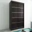 120 cm breiter Kleiderschrank mit 5 Fächern und 2 Türen | Farbe: Schwarz Abbildung