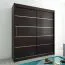 180 cm breiter Kleiderschrank mit 10 Fächern und 2 Türen | Farbe: Schwarz Abbildung