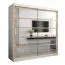200 cm breiter Kleiderschrank mit 10 Fächern und 2 Türen | Farbe: Sonoma Eiche / Weiß Abbildung