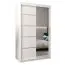 120 cm breiter Kleiderschrank mit 5 Fächern und 2 Türen | Farbe: Weiß Abbildung