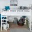 Weißes Kinder-Hochbett 160 x 190 cm | Massivholz: Buche | Weiß Lackiert | umbaubar in Einzelbett | Premium-Qualität | inkl. Rollrost Abbildung
