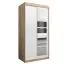 1 Meter breiter Kleiderschrank mit 2 Türen | Farbe: Sonoma Eiche / Weiß Abbildung