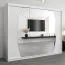 Großer 250 cm breiter Kleiderschrank mit 10 Fächern und 3 Türen | Farbe: Weiß Abbildung